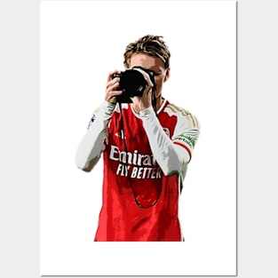 Martin Ødegaard with camera Posters and Art